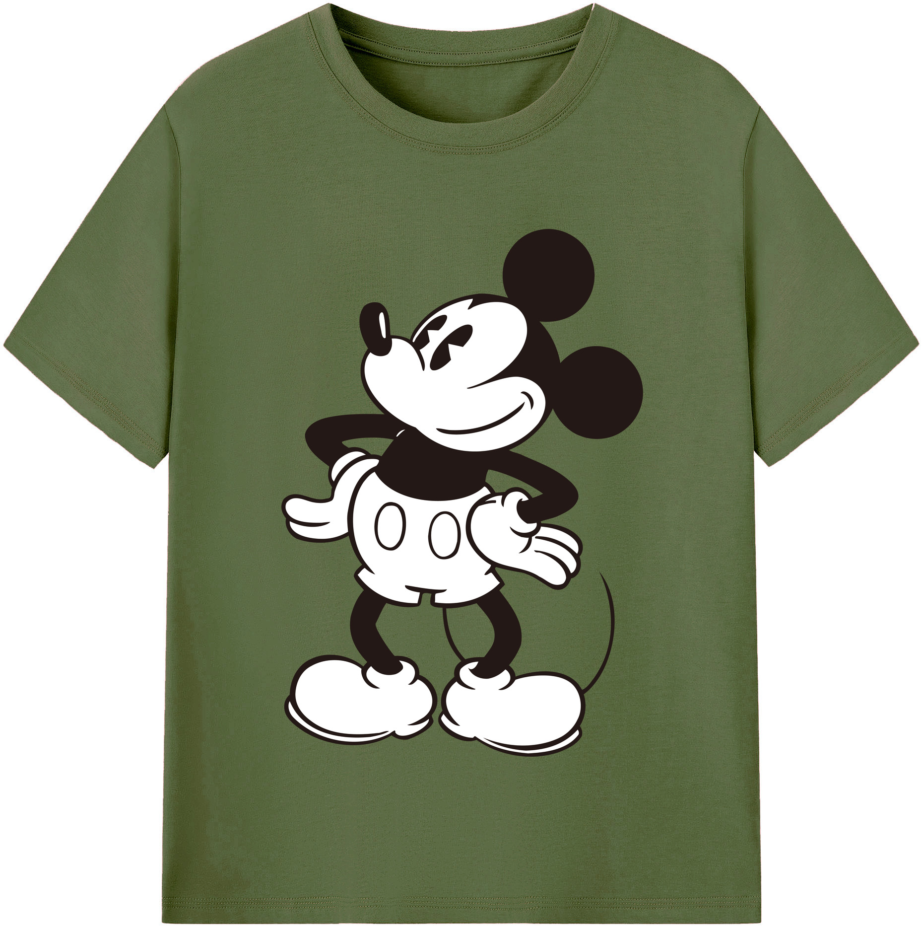 （画像用） ミッキーマウス Mickey Mouse 綿100％半袖Tシャツ（フロントプリント）
